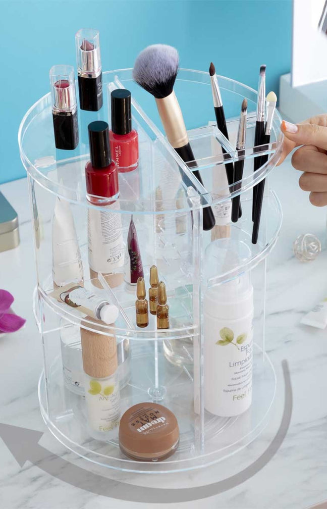Organisateur de maquillage rotatif