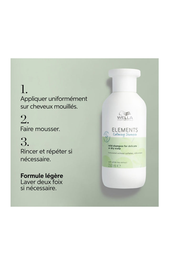Shampoing apaisant sans sulfate - Elements - Cuir chevelu sec ou délicat