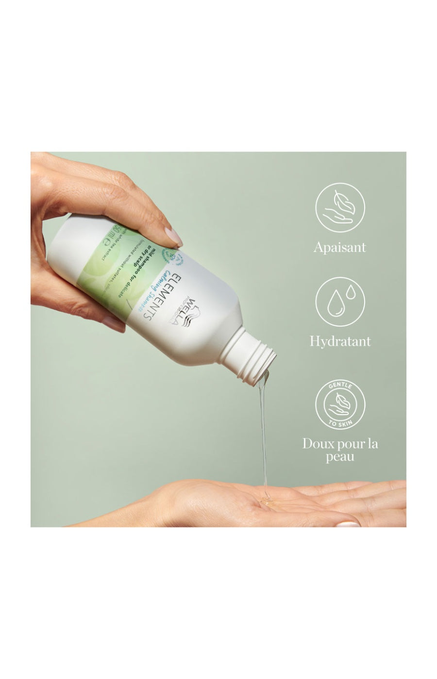 Shampoing apaisant sans sulfate - Elements - Cuir chevelu sec ou délicat