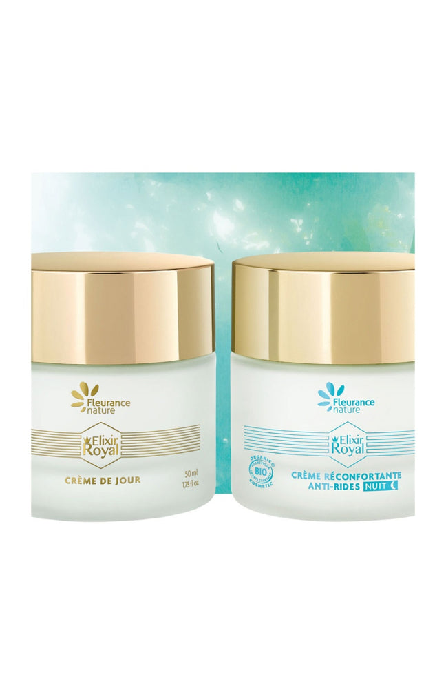 Crèmes de jour & de nuit - Elixir Royal - Acide hyaluronique & collagène - Peaux matures