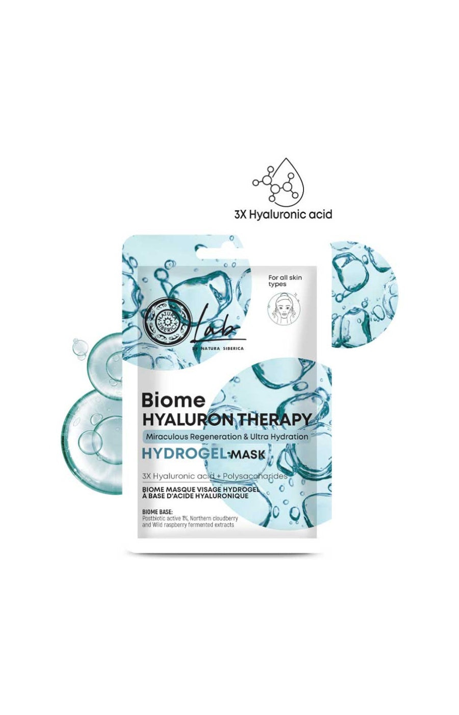 Masque tissu régénérant & nourrissant - Acide hyaluronique & postbiotiques