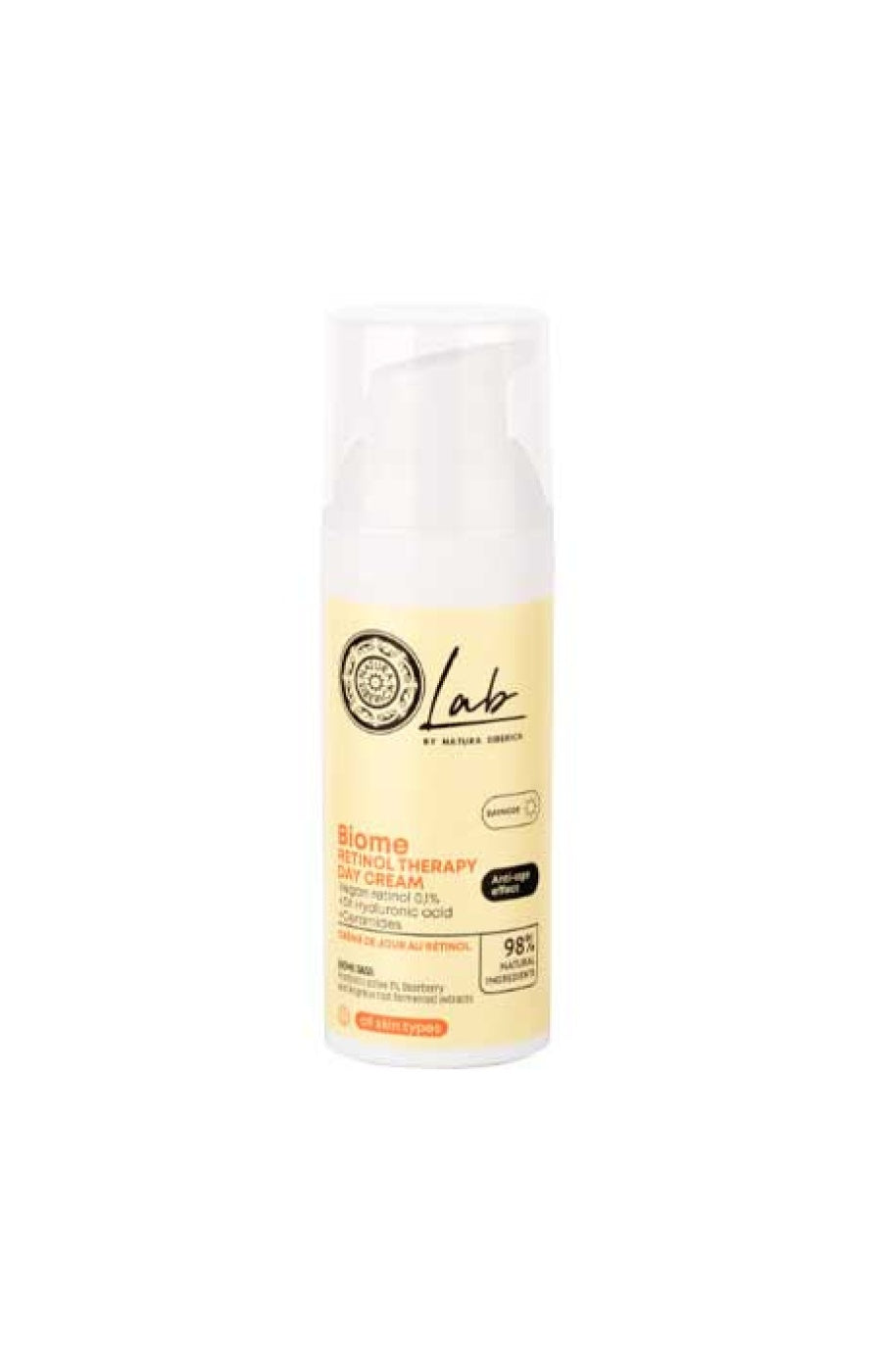 Crème de jour anti-âge - Rétinol vegan, acide hyaluronique & postbiotiques