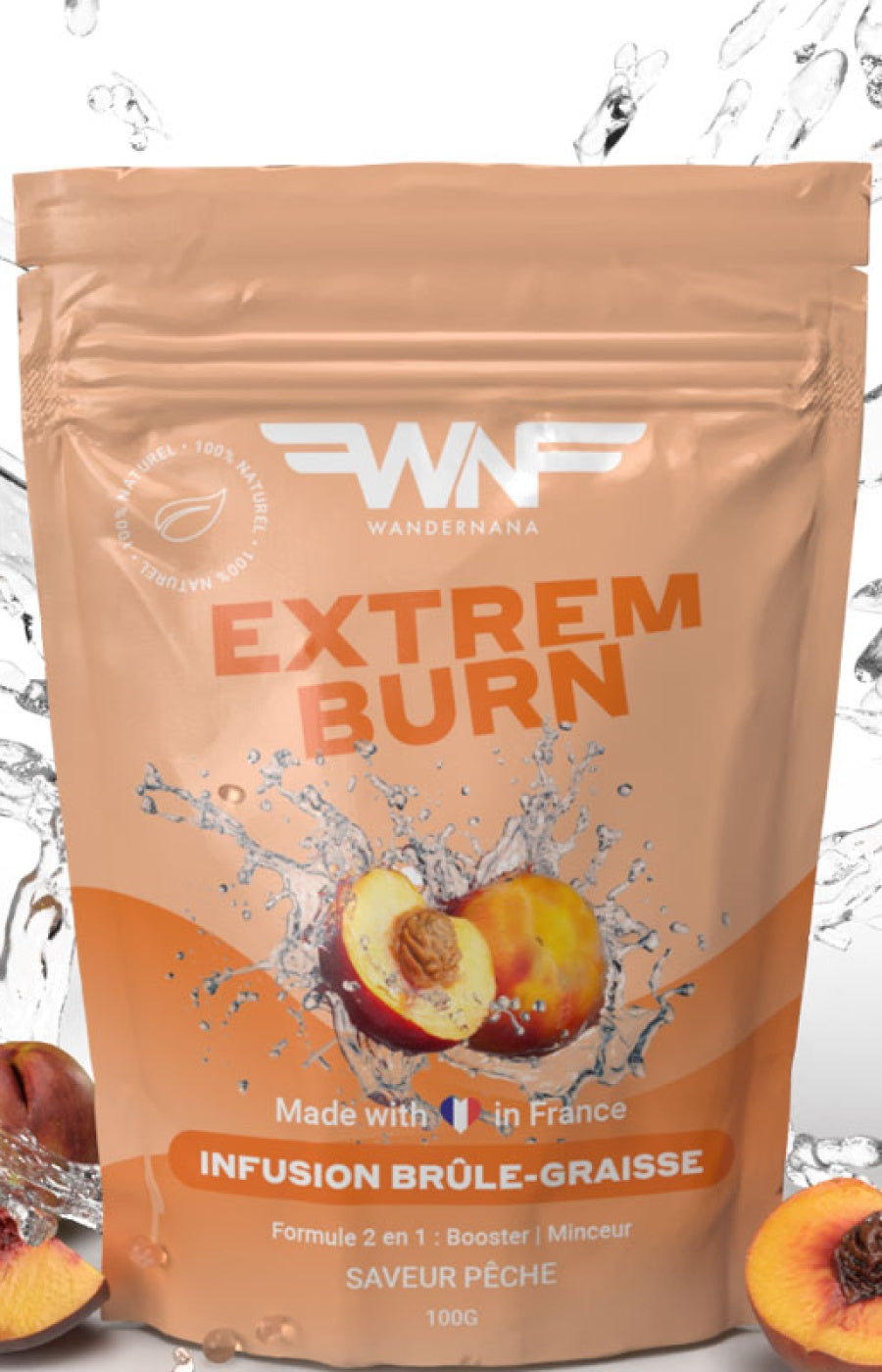 Cure brûle-graisse naturelle - Extrem Burn - Pêche - 100 g