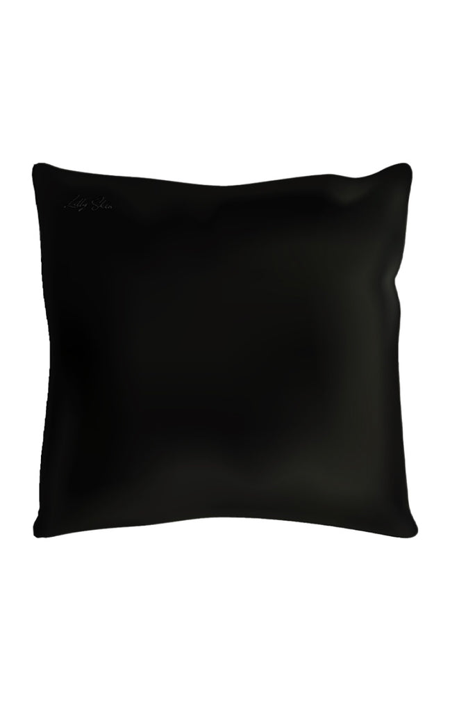 Taie d'oreiller carré en soie - 65 x 65 cm - Noir