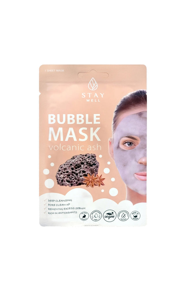 Masque en tissu moussant purifiant - Cendre volcanique - Visage - 12 unité