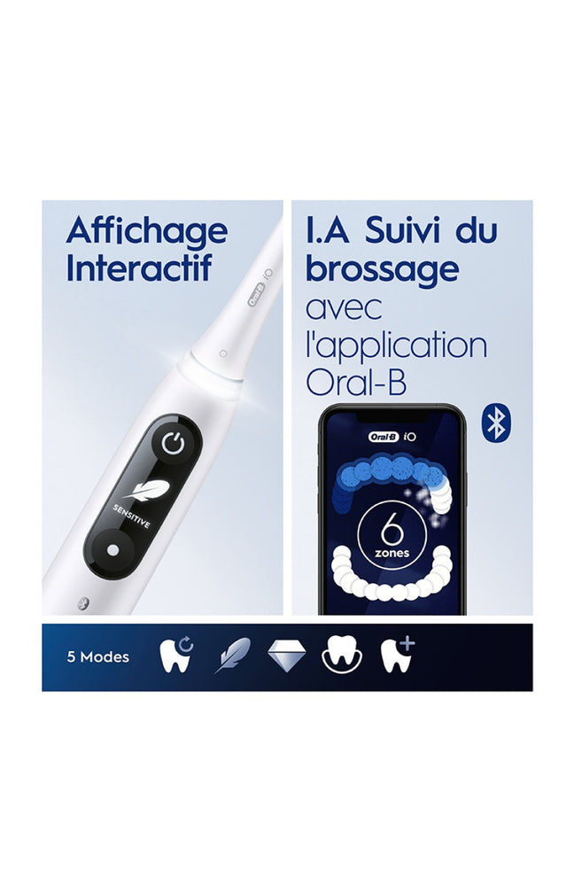 Coffret Oxyjet & brosse a dents électrique - IO6 Series - Blanc