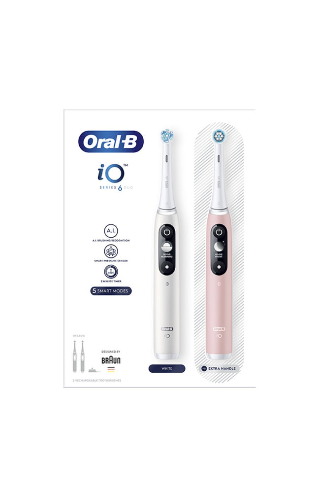 Brosses à dents électriques - iO6 - Blanc & rose
