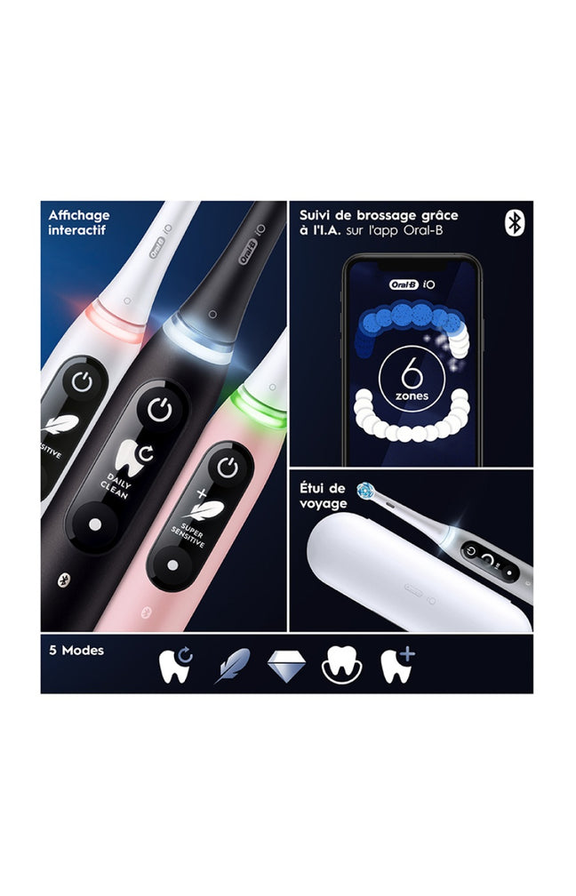Brosses à dents électriques - iO6 - Blanc & rose
