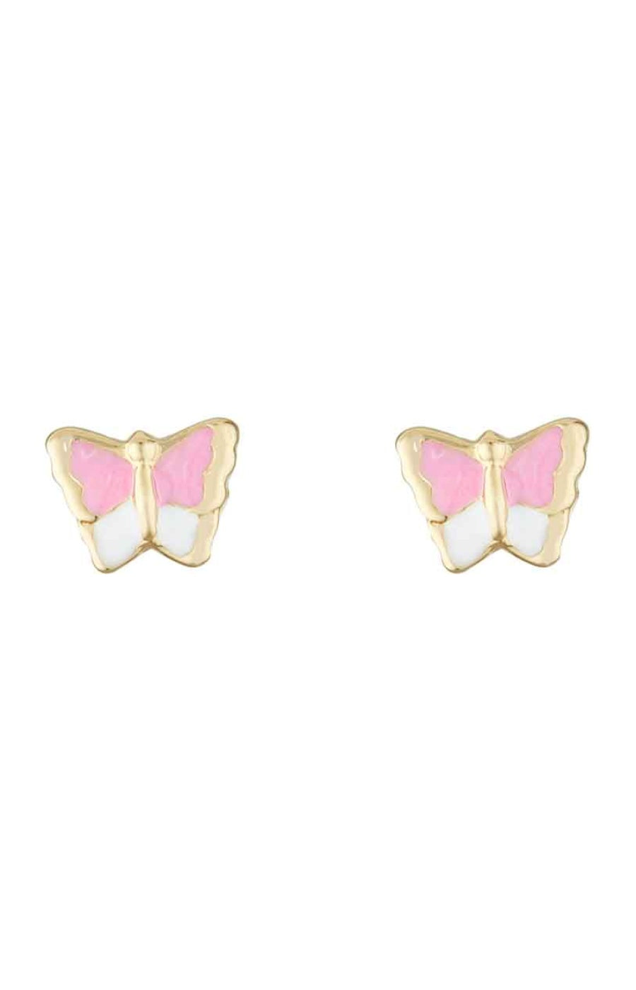Boucles d'oreilles Papillon amoureux - Or jaune 375/1000 - Enfant