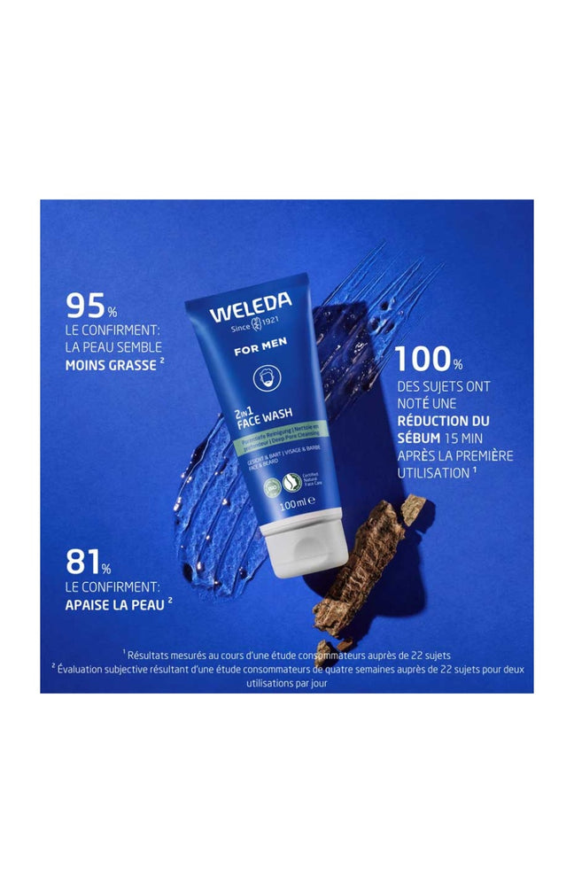 Gel nettoyant visage 2-en-1 - Homme - 100 ml