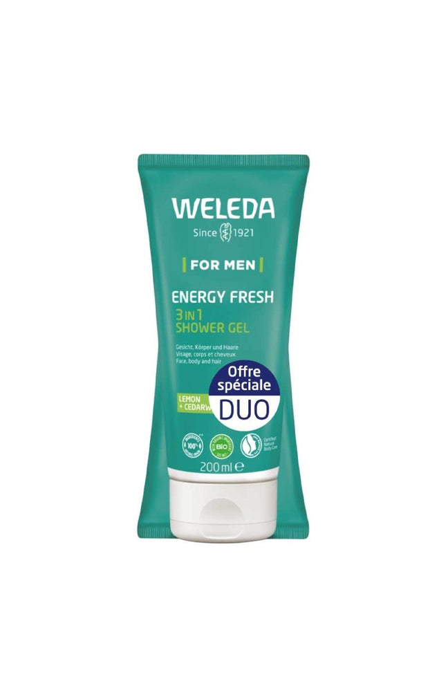 Gel douche 3-en-1 - Energy Fresh - Homme - 2 x 200 ml
