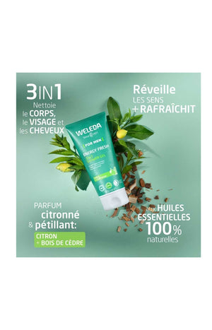 Gel douche 3-en-1 - Energy Fresh - Homme - 2 x 200 ml
