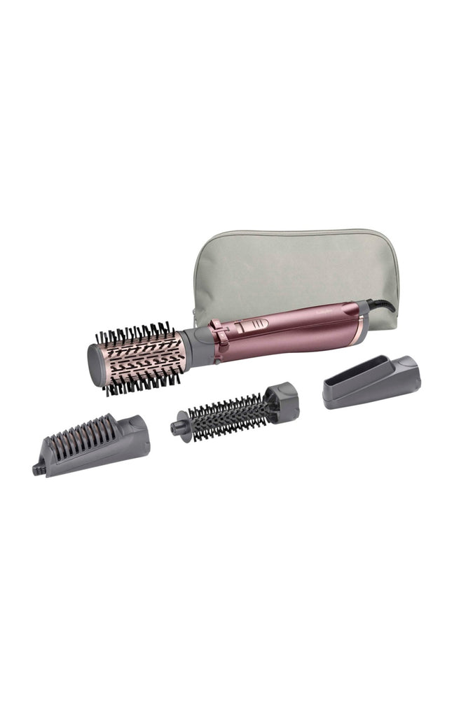 Brosse soufflante - 4 accessoires & pochette - 1000 W