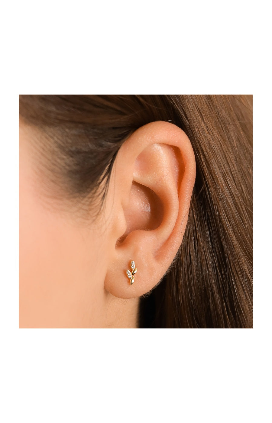 Boucles d'oreilles - Argent 925/000 plaqué or & zircons