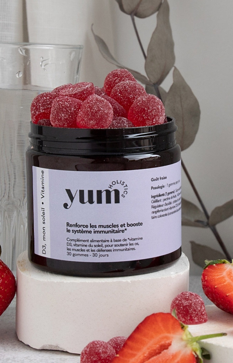 Gummies système immunitaire - Vitamine D3, mon soleil - Fraise - 1 mois