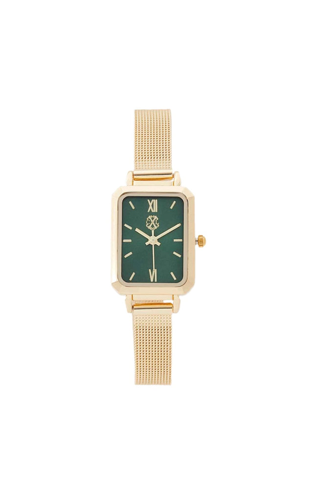 Montre rectangle à quartz - Alliage doré