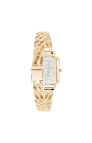 Montre rectangle à quartz - Alliage doré