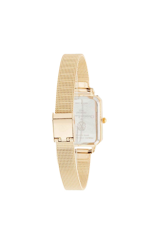 Montre rectangle à quartz - Alliage doré