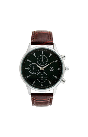 Montre à quartz - Cuir marron