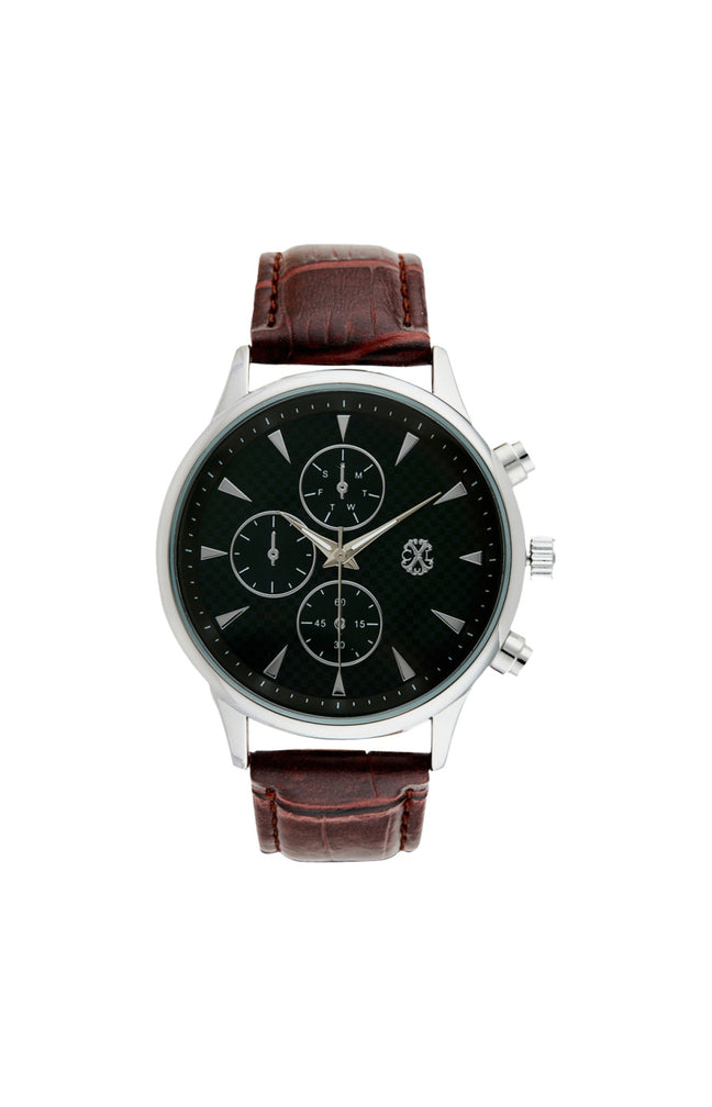 Montre à quartz - Cuir marron