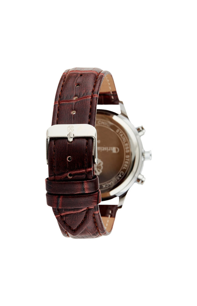 Montre à quartz - Cuir marron