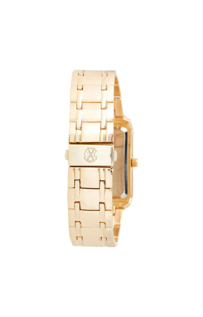 Montre rectangle à quartz - Alliage doré