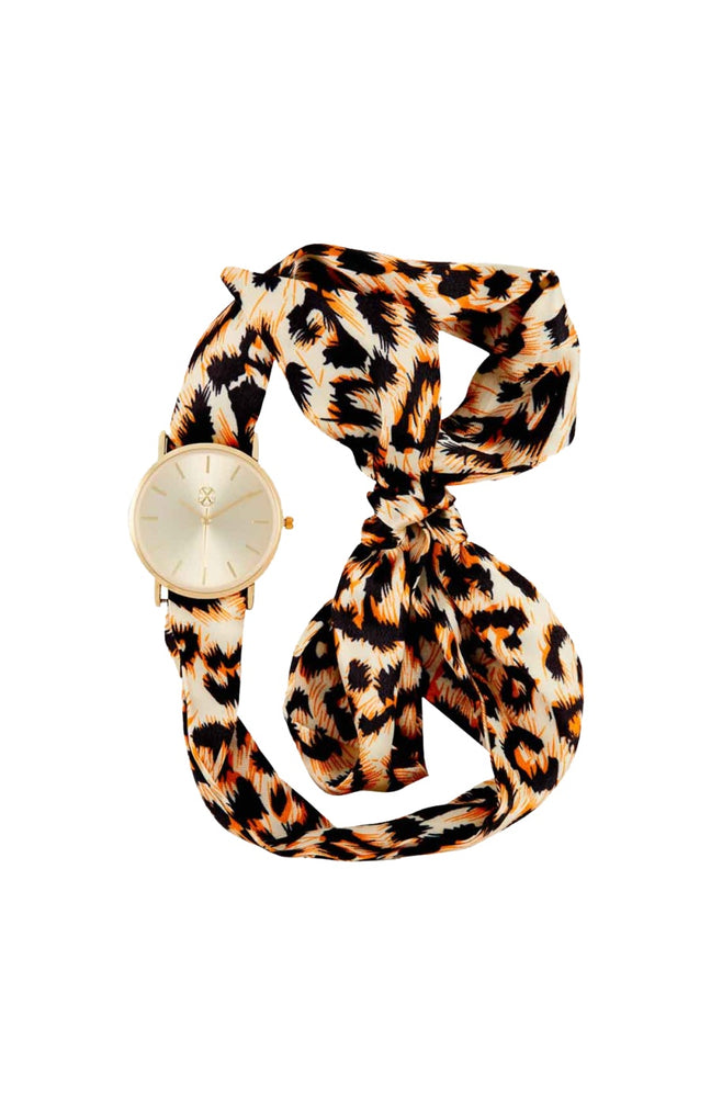 Montre à quartz - Satin - Léopard