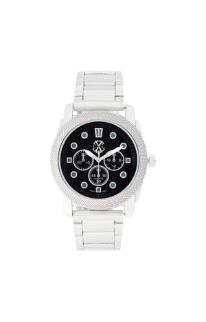 Montre à quartz - Alliage argenté - Homme