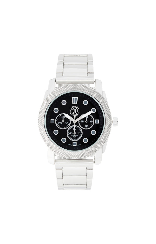 Montre à quartz - Alliage argenté - Homme