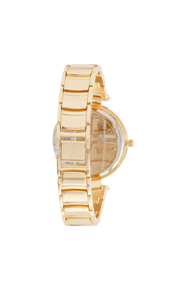 Montre à quartz - Alliage & laiton - Doré & vert foncé