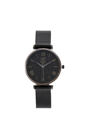 Montre à quartz - Alliage & laiton - Noir