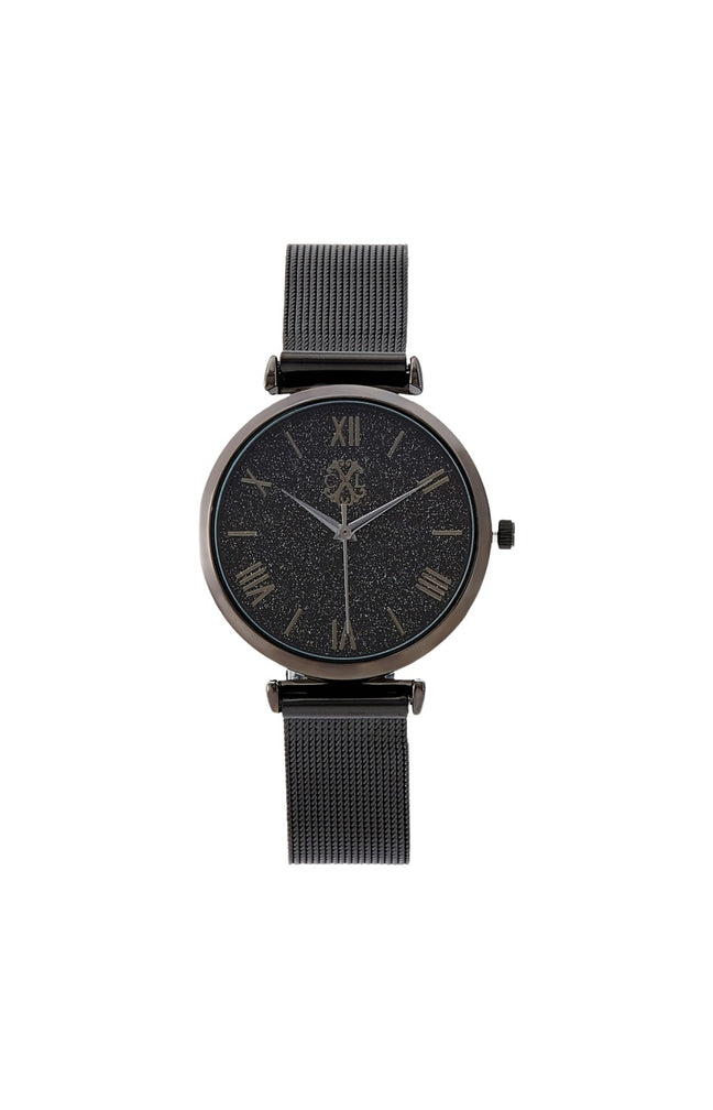 Montre à quartz - Alliage & laiton - Noir