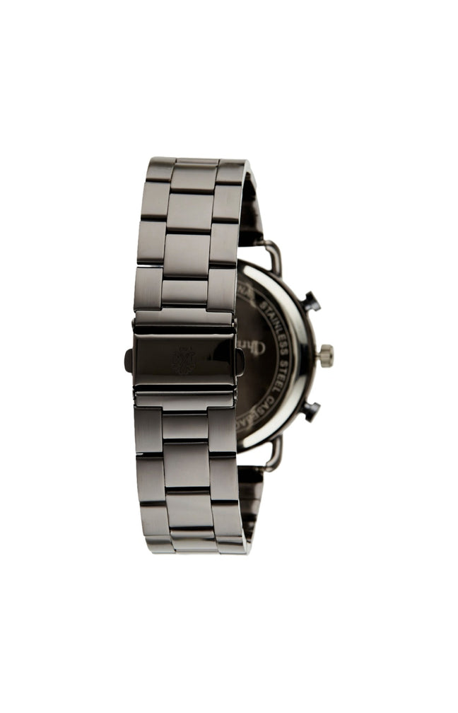 Montre à quartz - Alliage & laiton - Gris & noir - Homme