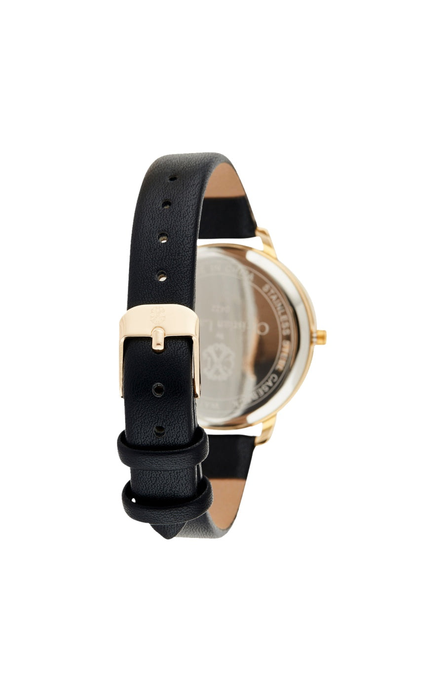 Montre à quartz - Alliage & laiton - Noir & doré