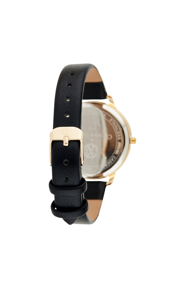 Montre à quartz - Alliage & laiton - Noir & doré