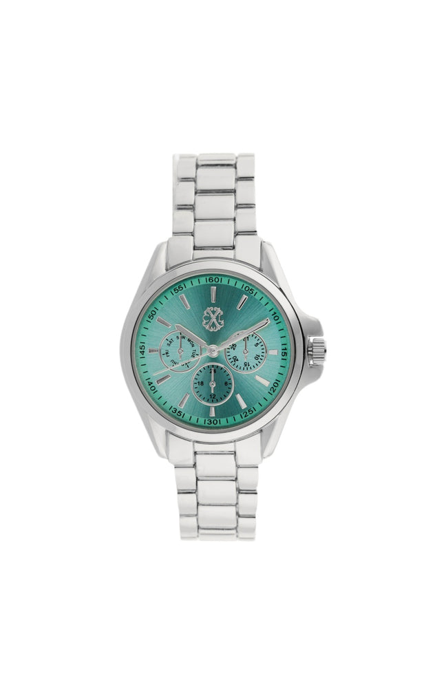 Montre à quartz - Alliage - Argenté & turquoise