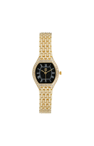 Montre à quartz - Alliage - Doré & noir
