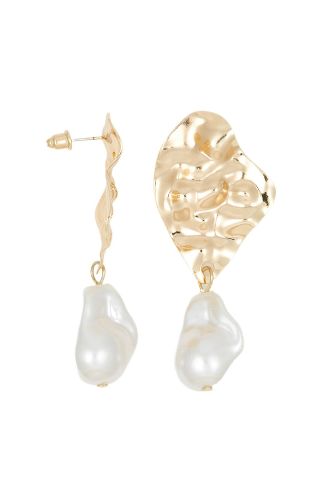 Boucles d'oreilles - Alliage - Doré & blanc