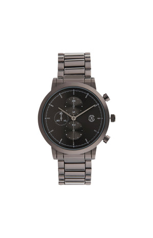 Montre à quartz - Alliage - Noir & marron