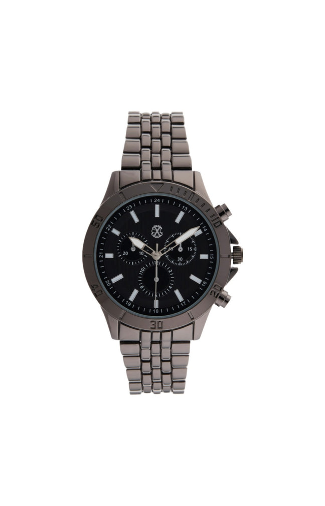 Montre à quartz - Alliage - Noir & marron