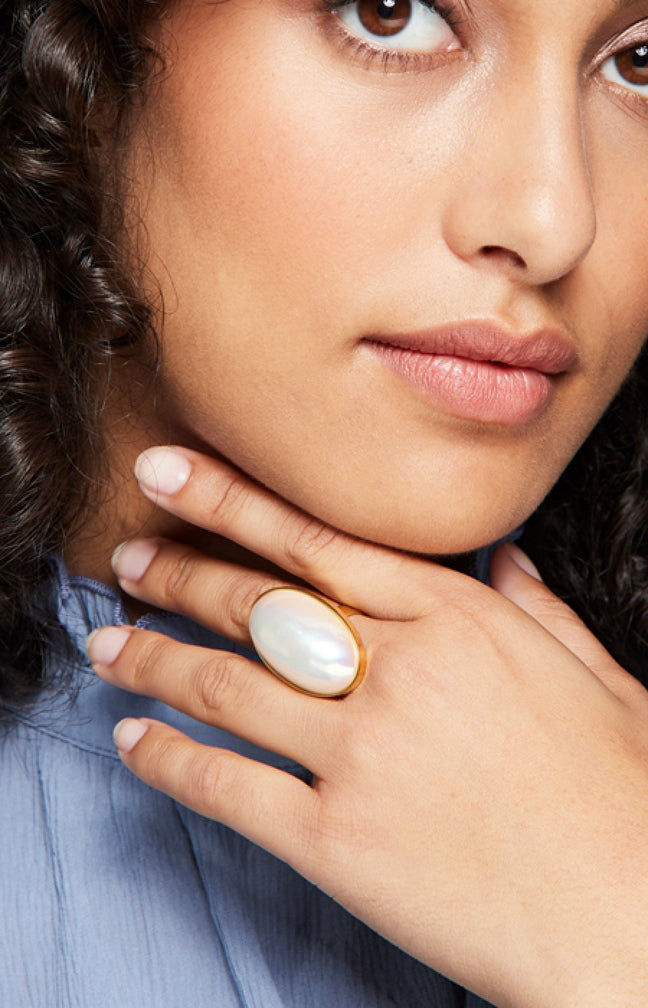 Bague - Acier inoxydable - Doré