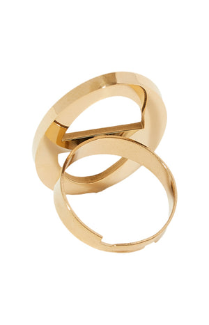 Bague - Acier inoxydable - Doré