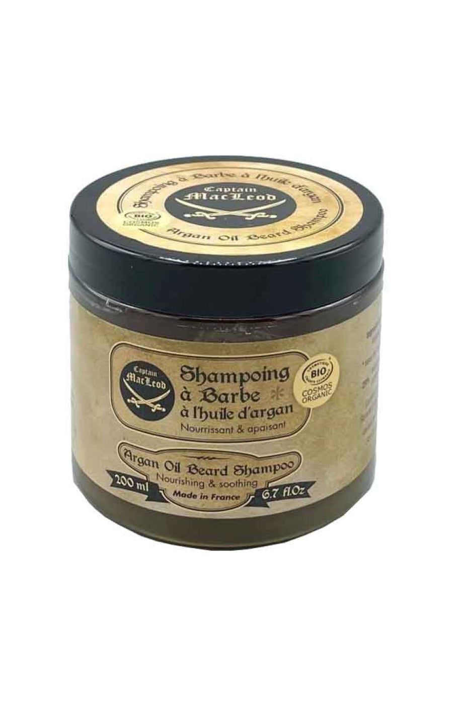 Shampoing à barbe bio - Huile d'argan - Homme