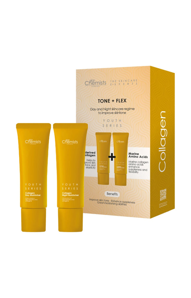 Coffret rajeunissant - Crèmes jour & nuit - Collagène 1% - Visage