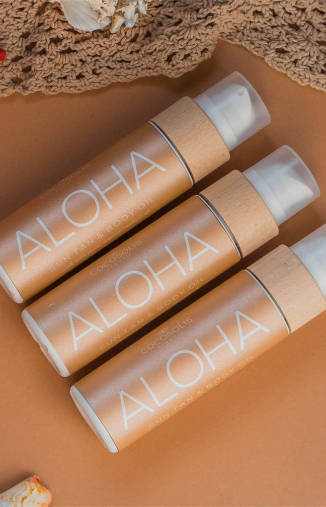 Huile de bronzage naturelle - Aloha - Visage & corps - 110 ml