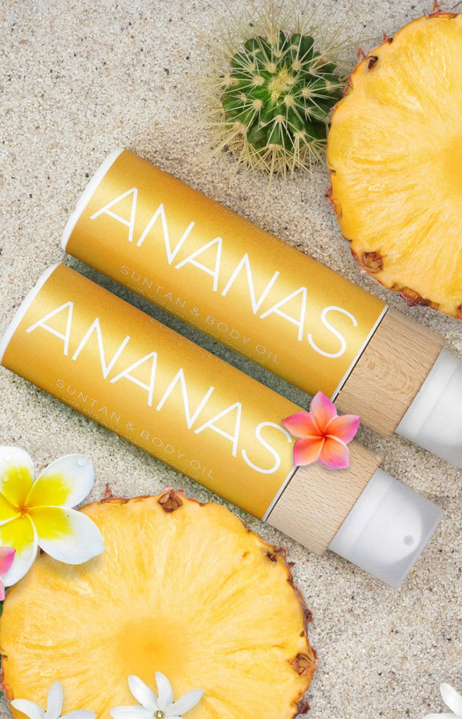 Huile de bronzage naturelle - Ananas - Visage & corps - 110 ml