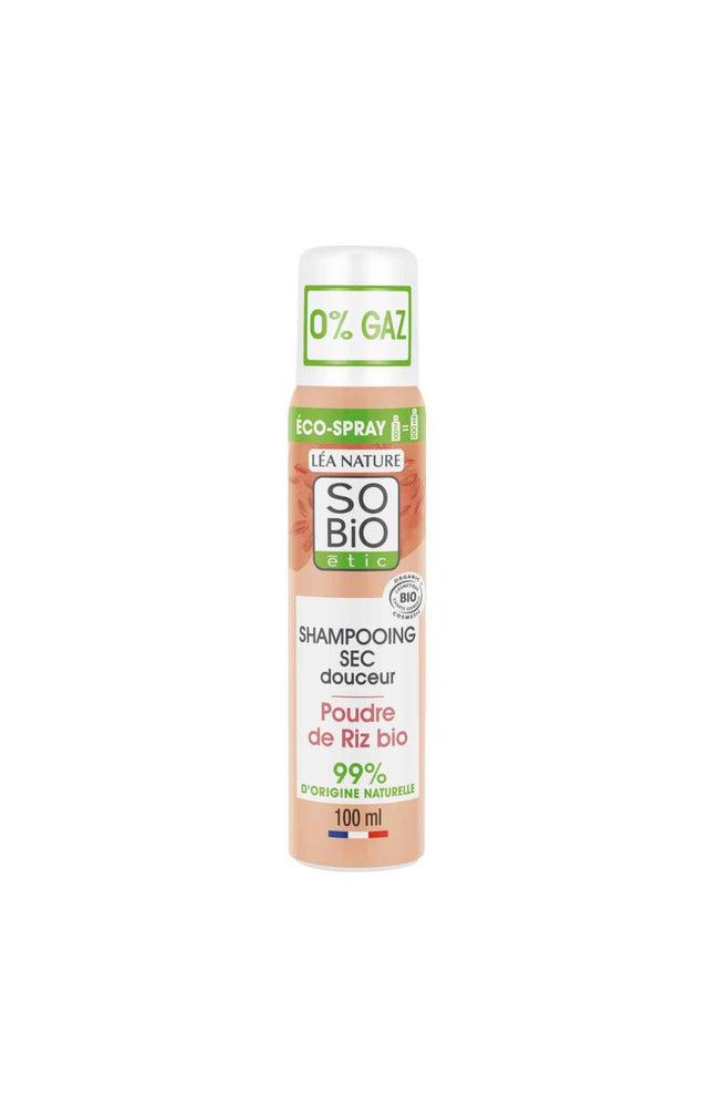 Shampoing sec bio - Poudre de riz bio - Tous types de cheveux - 100 ml