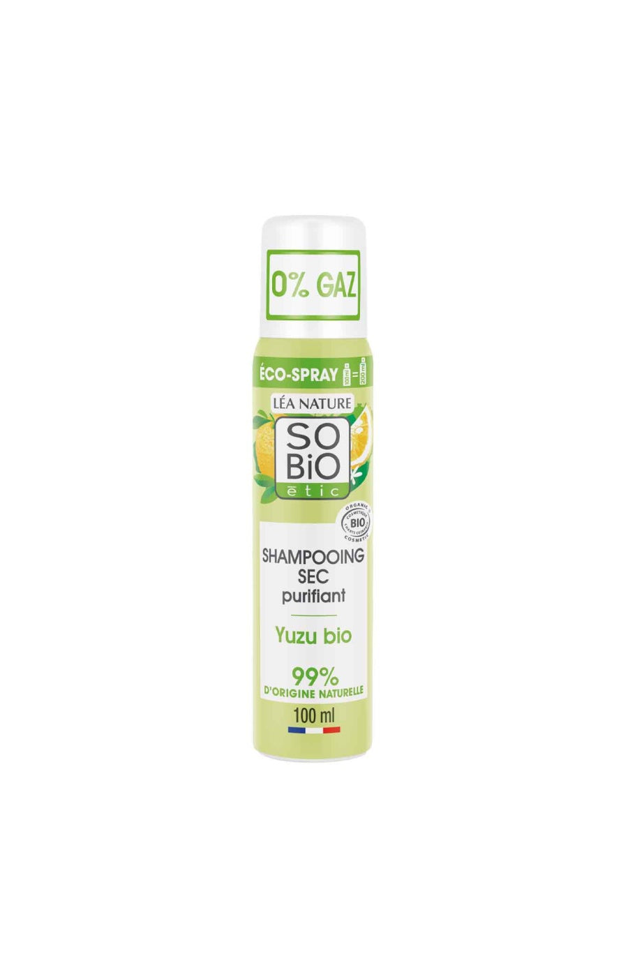 Shampoing sec purifiant bio - Yuzu - Tous types de cheveux - 100 ml