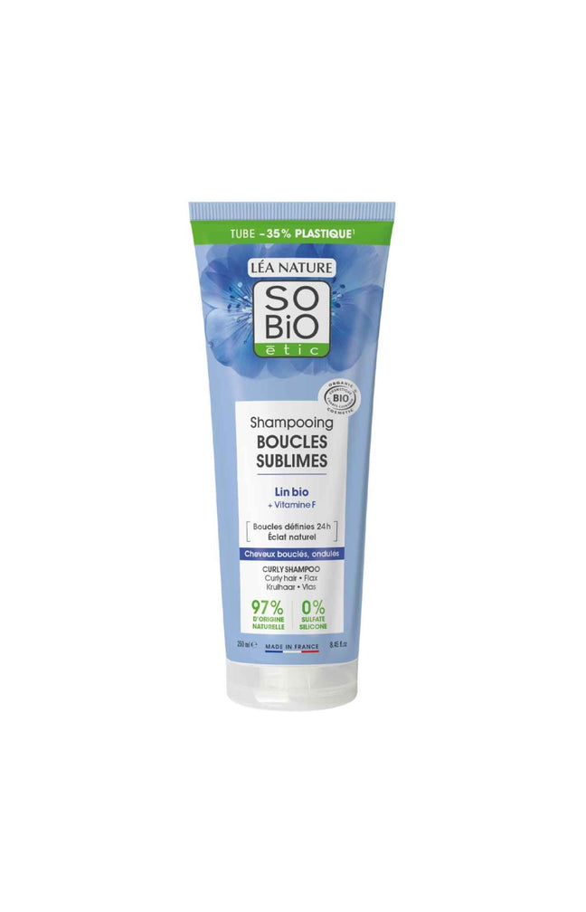 Shampoing bio - Lin & vitamine F - Cheveux bouclés & ondulés - 250 ml