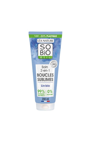Soin 2-en-1 bio - Lin & vitamine F - Cheveux bouclés & ondulés - 200 ml